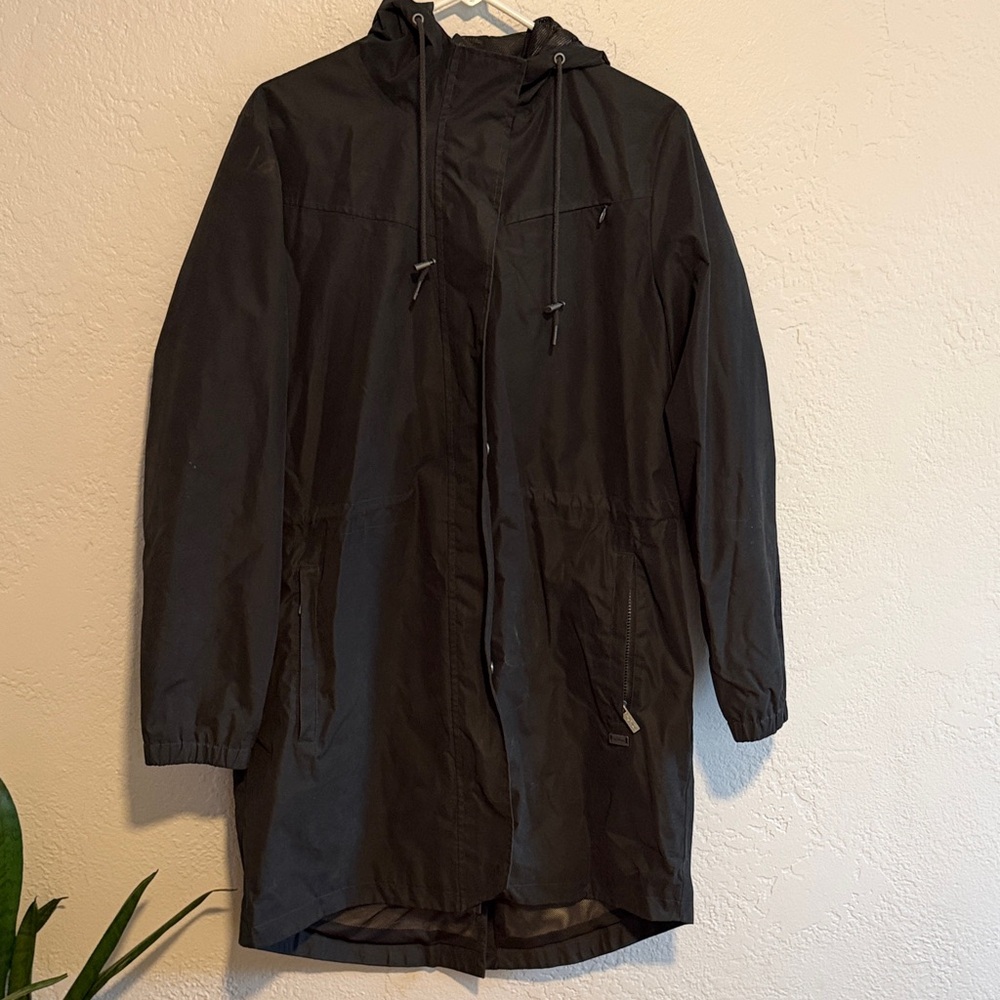 Women’s Black Hooded RainJacket
